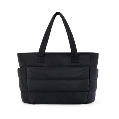 Custom Logo Large Capacity Puffy Tote Bag with Compartments Lightweight Puffer Travel Bag Women's Handbags for Daily Use