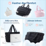 Custom Logo Large Capacity Puffy Tote Bag with Compartments Lightweight Puffer Travel Bag Women's Handbags for Daily Use