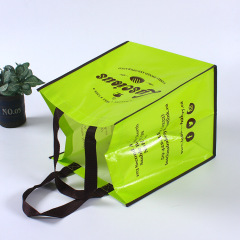 Wholesale Custom Handled Colorful Printing Eco Friendly Recycle Reusable PP Laminated Non-woven Tote Shopping Bags