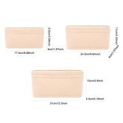 Wholesale Compact Felt Wallet Cosmetic Bag With Zipper , Ideal for Organizing Cosmetics