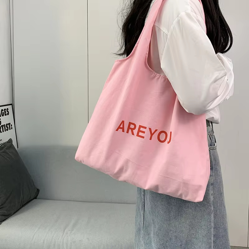 Canvas Tote Women's Bag Cotton Cloth Shoulder Shopper Bags for Woman 2025 Japanese Girl Student Book Bag Eco Shopping Handbags