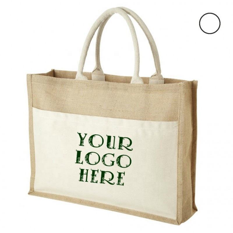 Wholesale Large Capacity Jute Tote Bag with Reinforced Handles Waterproof, Foldable Eco-Friendly