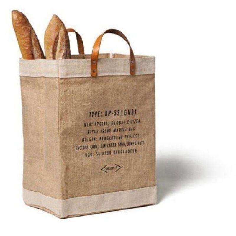 Wholesale Large Capacity Jute Tote Bag with Reinforced Handles Waterproof, Foldable Eco-Friendly