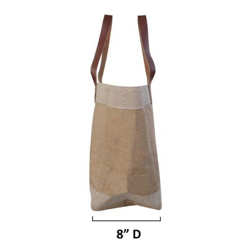 Wholesale Large Capacity Jute Tote Bag with Reinforced Handles Waterproof, Foldable Eco-Friendly