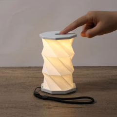 OEM Manufacturing Lampshade Mini Led Folding Paper Lamp Promotional Gifts with Ropes Student Toys Macaron-colored Portable Lamps