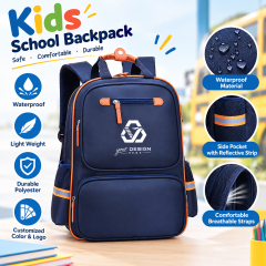 Custom Logo Waterproof Kids School Bags Lightweight Polyester Children Backpacks for Boys Girls Mochilas Escolares Bookbag