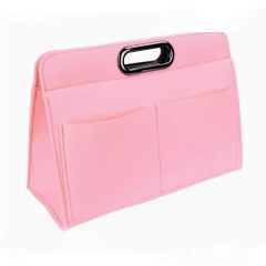 Wholesale Custom Cosmetic Felt Organizer - Waterproof Makeup Bag Insert with Mirror