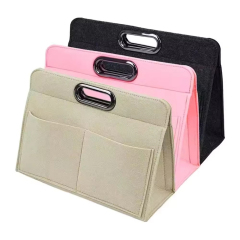 Wholesale Custom Cosmetic Felt Organizer - Waterproof Makeup Bag Insert with Mirror Wholesale Custom Cosmetic Felt Organizer - Waterproof Makeup Bag Insert with Mirror