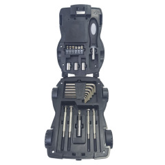 Car-Shaped 15-Piece Eco-Friendly Steel & ABS Tool Set Flashlight Handheld Lamp Home Tool Creative Promotional Gift Set
