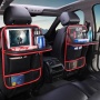 HydroShield Car Organizer | Splashproof Overhead Storage with 8 Multi-Size Compartments