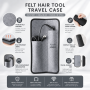 Portable Felt Hair Tool Storage Bag Heat Proof Travel Case for Curling Iron Straightener Cord Roll up Organizer