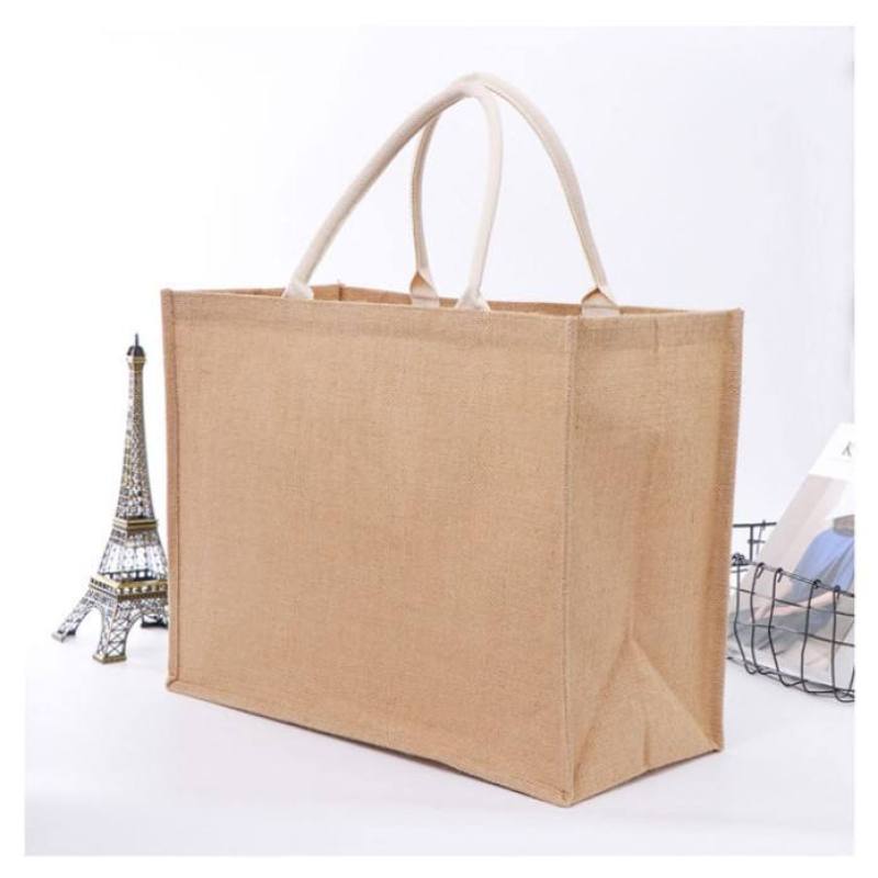 Durable Spacious Gift burlap Jute Grocery bags​ 