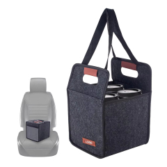Wholesale Custom Coffee Cup Carrier - Collapsible Felt Drink Holder with 2/4/6 Slots (ECO Certified) Wholesale Custom Coffee Cup Carrier - Collapsible Felt Drink Holder with 2/4/6 Slots (ECO Certified)