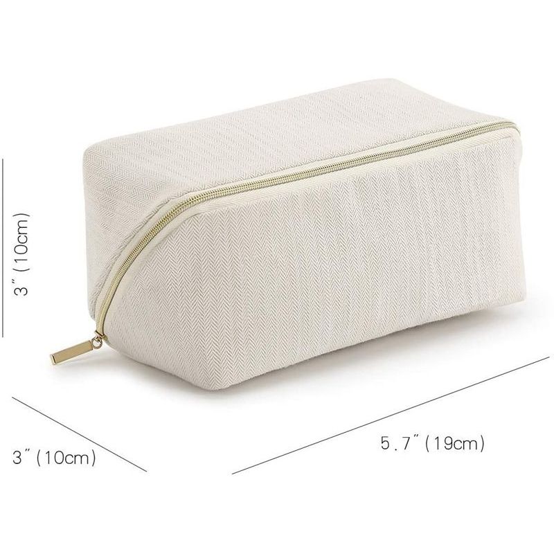 2025 New Design Cosmetic Bag for Women Waterproof Cotton Linen Fabric Makeup Pouch Small Pen Pencil Case