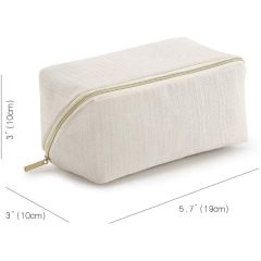 2025 New Design Cosmetic Bag for Women Waterproof Cotton Linen Fabric Makeup Pouch Small Pen Pencil Case