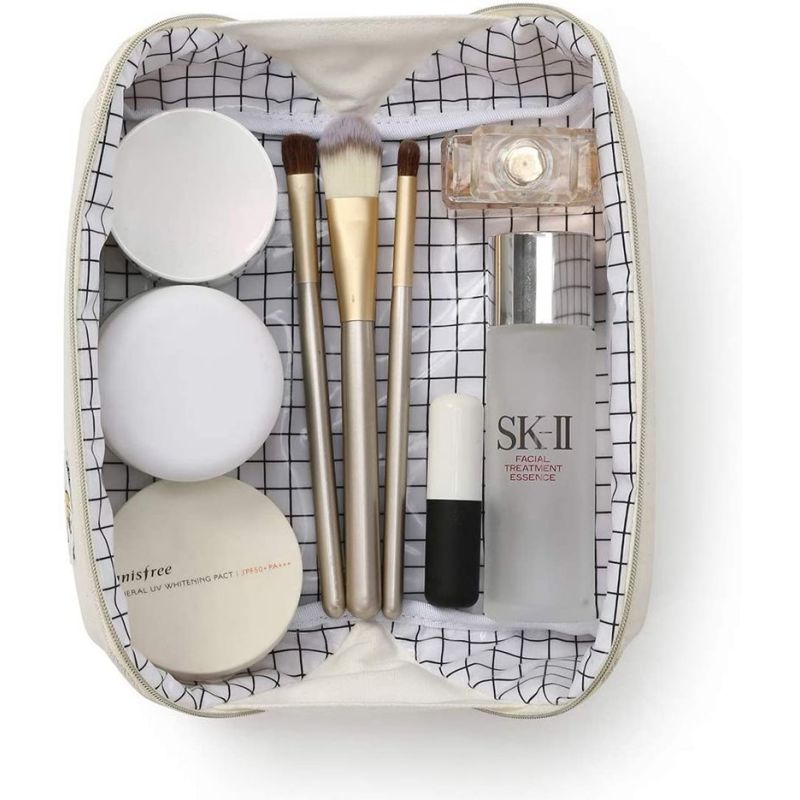 2025 New Design Cosmetic Bag for Women Waterproof Cotton Linen Fabric Makeup Pouch Small Pen Pencil Case