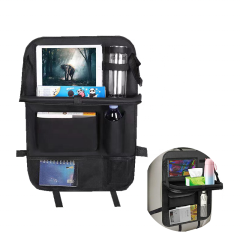 Large Capacity Fabric Car Seat Organizer with Multi-Pocket Storage Foldable Design Large Capacity Fabric Car Seat Organizer with Multi-Pocket Storage Foldable Design