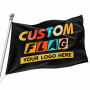 Custom Logo Flag 3x5ft Outdoor Advertising Banner Personalized Double Sided Digital Printing Polyester Flag Wholesale