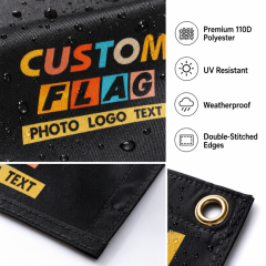 Custom Printed Advertising Flags Outdoor Promotional Logo Banner Flags for Business Events Sports Team Brand