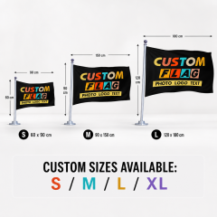 Custom Printed Advertising Flags Outdoor Promotional Logo Banner Flags for Business Events Sports Team Brand