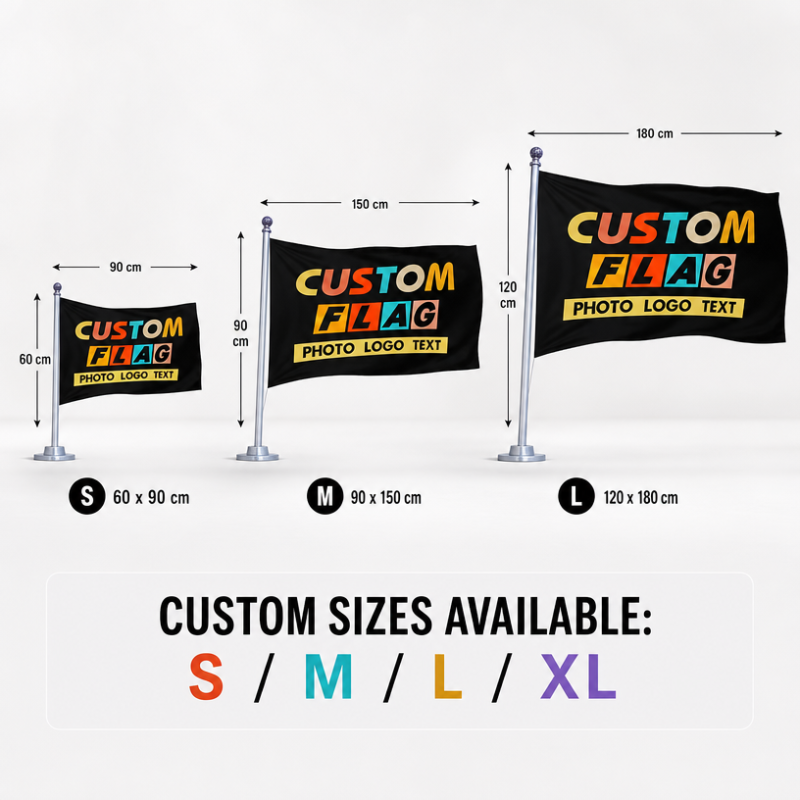 Custom Printed Advertising Flags Outdoor Promotional Logo Banner Flags for Business Events Sports Team Brand