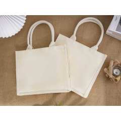 Custom logo waterproof laminated cotton canvas gift promotional shopping tote bag beach bag