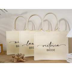 Custom logo waterproof laminated cotton canvas gift promotional shopping tote bag beach bag