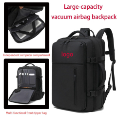 Vacuum Compression Waterproof Anti-Theft Oxford Backpack Air Pump with USB Port for Business Travel