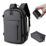 Vacuum Compression Waterproof Anti-Theft Oxford Backpack Air Pump with USB Port for Business Travel
