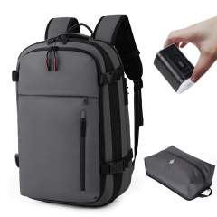 Vacuum Compression Waterproof Anti-Theft Oxford Backpack Air Pump with USB Port for Business Travel