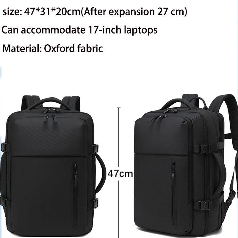 Vacuum Compression Waterproof Anti-Theft Oxford Backpack Air Pump with USB Port for Business Travel
