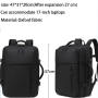 Vacuum Compression Waterproof Anti-Theft Oxford Backpack Air Pump with USB Port for Business Travel