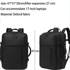 Vacuum Compression Waterproof Anti-Theft Oxford Backpack Air Pump with USB Port for Business Travel