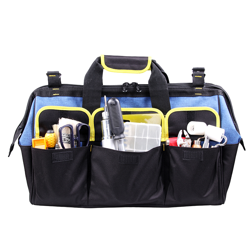 Heavy Duty Oxford Fabric Tool Bag, Multi-Pocket Organizer, Large Capacity