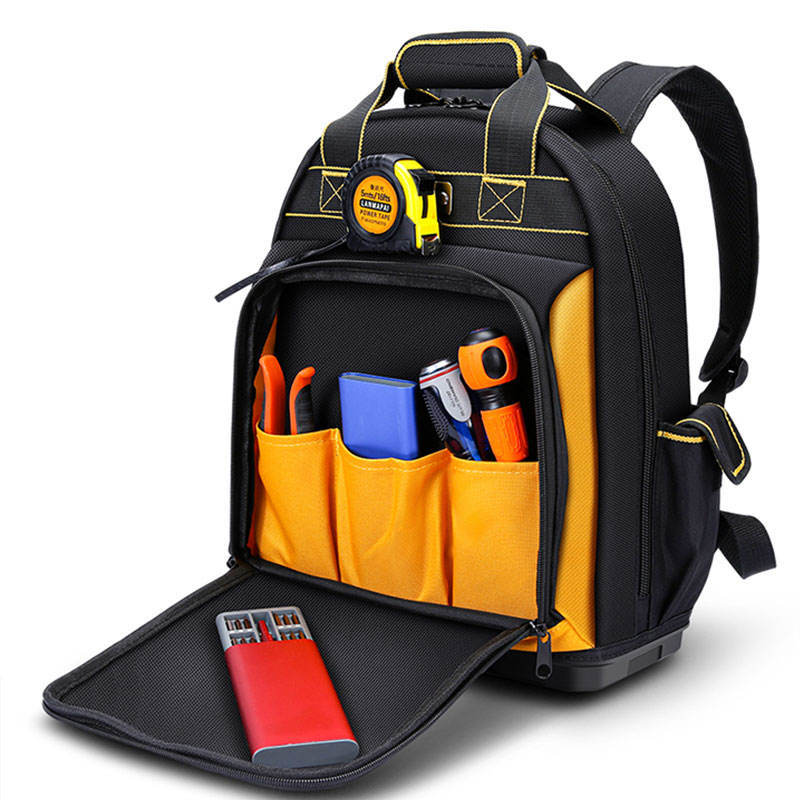 Latest Design Multi-Purpose Functional Durable Hard Base Custom Heavy Duty Electricians Tool Bag Backpack