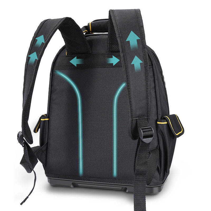 Latest Design Multi-Purpose Functional Durable Hard Base Custom Heavy Duty Electricians Tool Bag Backpack