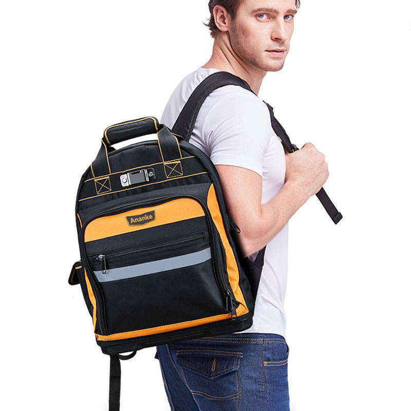 Latest Design Multi-Purpose Functional Durable Hard Base Custom Heavy Duty Electricians Tool Bag Backpack