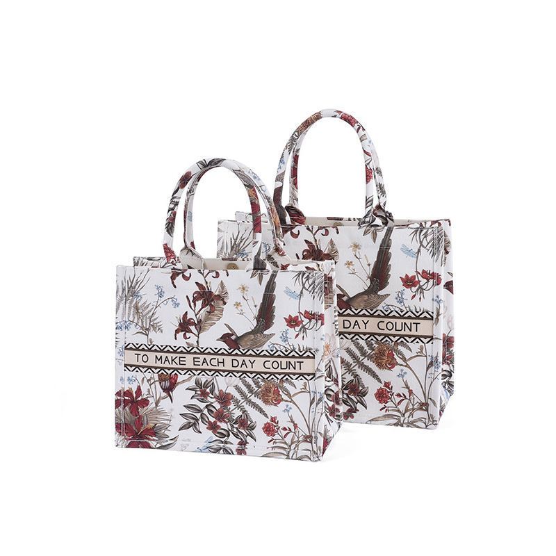 Designer promotion and party wedding event gift custom logo and pattern canvas tote bag