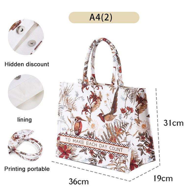 Designer promotion and party wedding event gift custom logo and pattern canvas tote bag