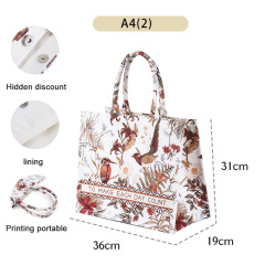 Designer promotion and party wedding event gift custom logo and pattern canvas tote bag