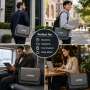 Custom Logo 15.6 Inch Messenger Laptop Bag Wholesale 600D Polyester Business Briefcase for Corporate Gifts