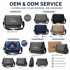 Custom Logo 15.6 Inch Messenger Laptop Bag Wholesale 600D Polyester Business Briefcase for Corporate Gifts