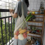 Customized Portable Colorful Cotton Net Bag Reusable Shopping Grocery Tote Bag Cotton Mesh Bag for fruit vegetable