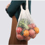 Customized Portable Colorful Cotton Net Bag Reusable Shopping Grocery Tote Bag Cotton Mesh Bag for fruit vegetable
