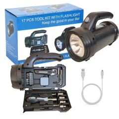 LED Camping Tool Flashlight with Screwdriver Set Household Outdoor Emergency Light Bright Portable Lamp Hardware Tool Set