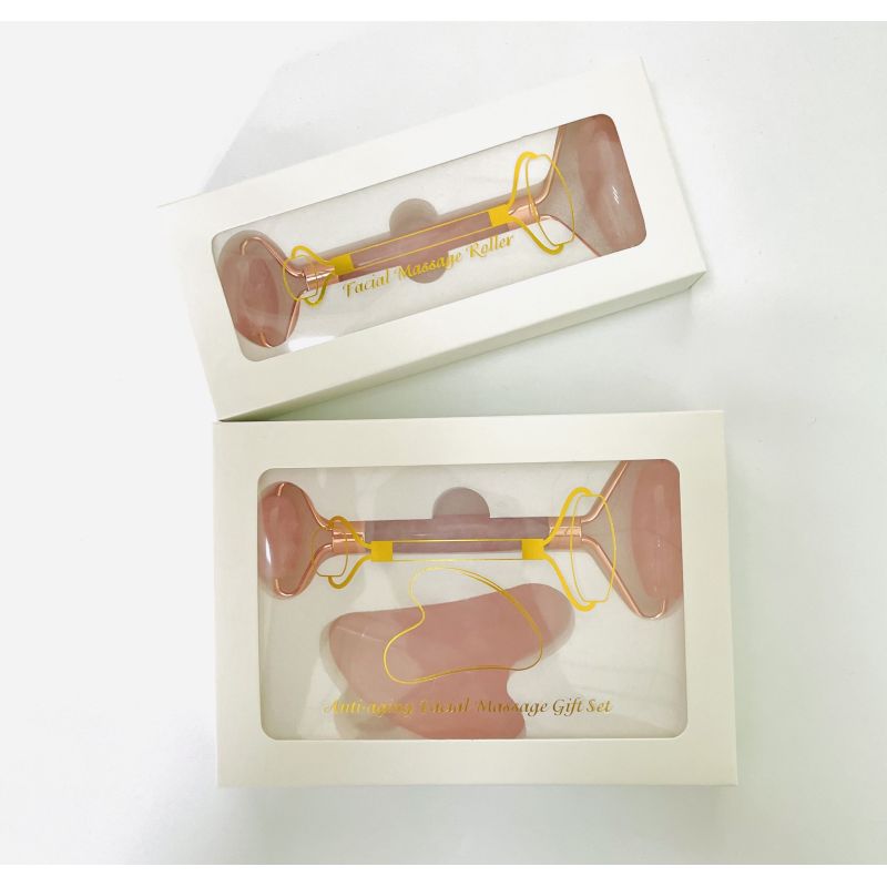 Jade Facial Massage Roller Gua Sha Jade Natural Crystal Stones Face Roller Massage