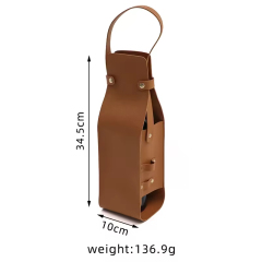 Sac fourre-tout élégant en cuir PU YY pour bouteille de vin, résistant et portable, idéal pour offrir en cadeau ou en verre à vin.