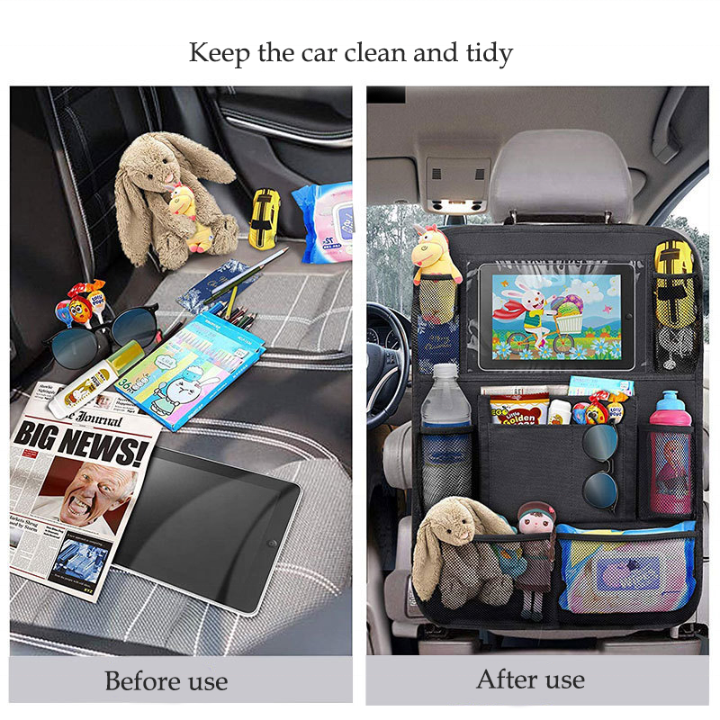 Large Capacity Car Seat Back Hanging Storage Bag, Space-Saving  Easy to Install