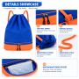 Custom Logo Drawstring Gym Backpack with Separate Shoe Compartment Sports Sack Bag for Fitness Travel Promotional Gifts