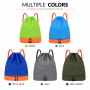 Custom Logo Drawstring Gym Backpack with Separate Shoe Compartment Sports Sack Bag for Fitness Travel Promotional Gifts